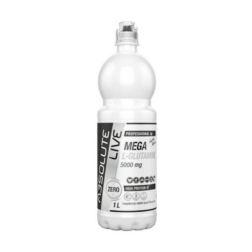 Absolute Live, Mega L-Glutamin, Himbeer-Minze-Basilikum-Geschmacksgetränk, 1 Liter