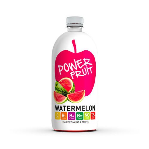 Power Fruit Wassermelonen-Geschmacksgetränk mit Vitaminen C und B, 750 ml