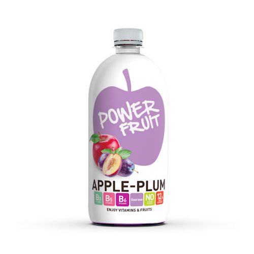 Power Fruit Getränk mit Apfel-Pflaumengeschmack, angereichert mit B-Vitaminen und Guarana, 750 ml