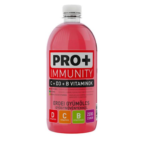 Pro+ Immunity, Waldfruchtgeschmack, mit Vitaminen D, C und B, 750 ml