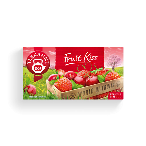 Teekanne, WOF Fruit kiss, Kirsch- und Erdbeer-Geschmack Tee, 50g